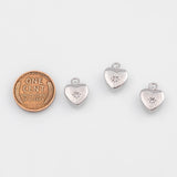 18K Gold PVD Heart charm s Gold Charms - Tarnish Resistant