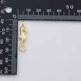 18K Gold PVD Seahorse sea horse charm s Charms - Tarnish Resistant