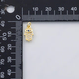 18K Gold PVD Hamsa evil eye charm s Gold Charms - Tarnish Resistant