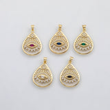 18K Gold PVD Fancy Evil eye charm s Charms - Tarnish Resistant