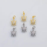 18K Gold PVD Turtle charm s Gold Charms - Tarnish Resistant
