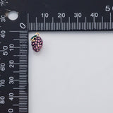 18K Gold PVD 3D grape charm fruit enamel 22K s Charms - Tarnish Resistant