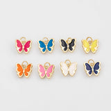 18K Gold PVD Butterfly enamel charm - Tarnish Resistant