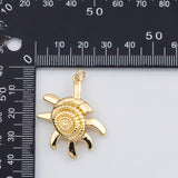 18K Gold PVD Sea turtle charm s Charms - Tarnish Resistant