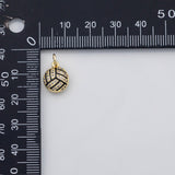 18K Gold PVD Volleyball enamel charm s Charms - Tarnish Resistant
