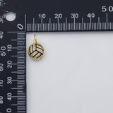 18K Gold PVD Volleyball enamel charm s Charms - Tarnish Resistant