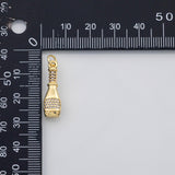 18K Gold PVD 3D Wine bottle charm s Charms - Tarnish Resistant