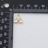 18K Gold PVD Unicorn Rainbow charm s Gold Charms - Tarnish Resistant
