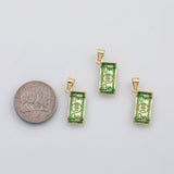 18K Gold PVD Money dollar bill charm enamel charm s Charms - Tarnish Resistant