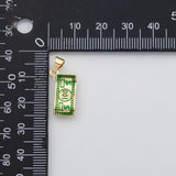 18K Gold PVD Money dollar bill charm enamel charm s Charms - Tarnish Resistant