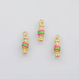 18K Gold PVD Cy charm enamel charm s Charms - Tarnish Resistant