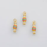18K Gold PVD Cy charm enamel charm s Charms - Tarnish Resistant