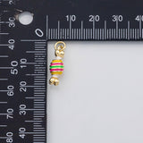 18K Gold PVD Cy charm enamel charm s Charms - Tarnish Resistant