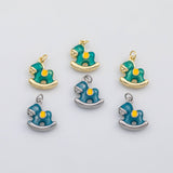 18K Gold PVD Rocking horse chair charm s Charms - Tarnish Resistant