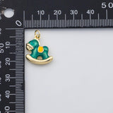 18K Gold PVD Rocking horse chair charm s Charms - Tarnish Resistant