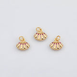 18K Gold pvd Sea shell clam shell charm s Charms - Tarnish Resistant