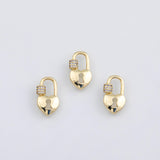 18K Gold PVD Lock key charm - Tarnish Resistant