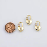 18K Gold PVD Lock key charm - Tarnish Resistant