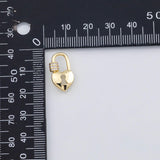18K Gold PVD Lock key charm - Tarnish Resistant