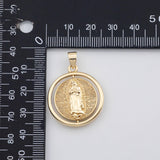18K Gold PVD Catholic Mary Jesus Saint Spinning Spinnable charm - Tarnish Resistant