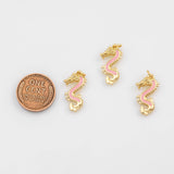18K Gold PVD Chinese dragon enamel charm - Tarnish Resistant