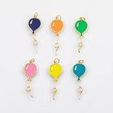 18K Gold PVD Party Balloon enamel charms - Tarnish Resistant
