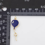 18K Gold PVD Party Balloon enamel charms - Tarnish Resistant