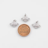 18K Gold PVD Planet Saturn Space Charm s Gold Charms - Tarnish Resistant