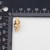 18K Gold PVD Conch shell sea shell charm 22k s Gold Charms - Tarnish Resistant