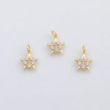 18K Gold PVD Star charm s Charms - Tarnish Resistant