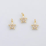 18K Gold PVD Star charm s Charms - Tarnish Resistant
