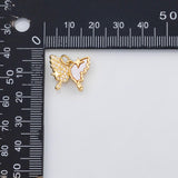 18K Gold PVD Butterfly charm with mother of pearl face - Tarnish Resistant