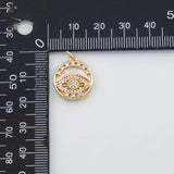 18K Gold PVD Evil eye charm with mother of pearl face - Tarnish Resistant