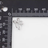 18K Gold PVD Bow Ribbon 11x14mm Pendant, Charm - Tarnish Resistant