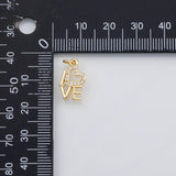 18K Gold PVD Love charm with blue eye - Tarnish Resistant