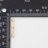 18K Gold PVD S-Hook Clasp 5x30mm s Gold Charms - Tarnish Resistant