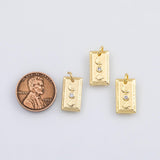 18K Gold PVD Star moon sun tag charm charms - Tarnish Resistant