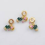 18K Gold PVD Cactus watering pot Large hole charm Charm Charms Pora Style Charms Bracelet - Tarnish Resistant