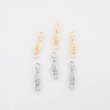 18K Gold pvd S-Hook Clasp 3x20mm, Carabiner Lock Connector, Spring Push Gate Finding Bracelet - Tarnish Resistant