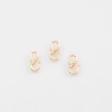 18K Gold PVD S-Hook 7x13mmPendant, Charm - Tarnish Resistant