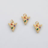 18K Gold PVD Triangle multicolor charm s Charms - Tarnish Resistant