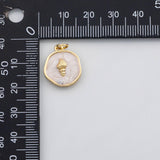 18K Gold PVD Enamel Ocean beach charm selection fish clam shell puka star fish s Charms - Tarnish Resistant