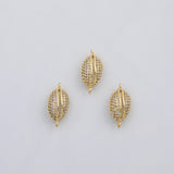 18K Gold PVD Puka Cowrie shell connector charm s Charms - Tarnish Resistant