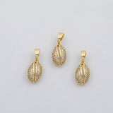 18K Gold PVD Puka shell charm s Charms - Tarnish Resistant