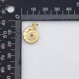 18K Gold PVD Sea shell snail nautilus charm s Charms - Tarnish Resistant