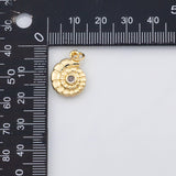 18K Gold PVD Sea shell snail nautilus charm s Charms - Tarnish Resistant