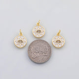 18K Gold PVD Evil eye charm white enamel s Charms - Tarnish Resistant