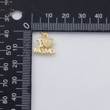 18K Gold PVD 4pcs I love mama mother's day charm s Gold Charms - Tarnish Resistant