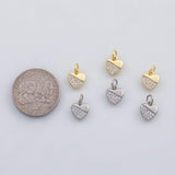 18K Gold PVD Heart charm s Gold Charms - Tarnish Resistant