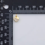 18K Gold PVD Heart charm s Gold Charms - Tarnish Resistant